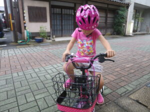 補助輪つきの自転車